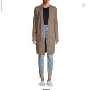 Saks Fifth Avenue $300 Cable-knit Cashmere Duster